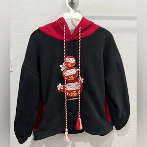 Women’s kawaii black hoodie